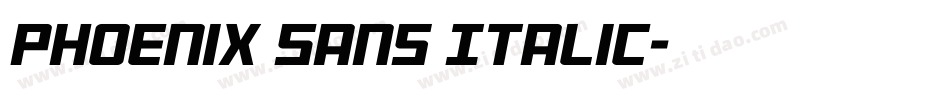 Phoenix Sans Italic字体转换